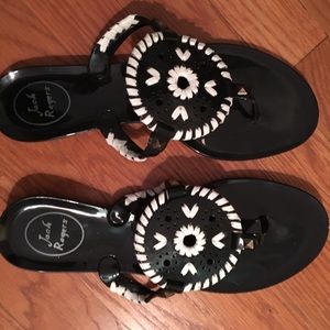 Black and white jack Rogers